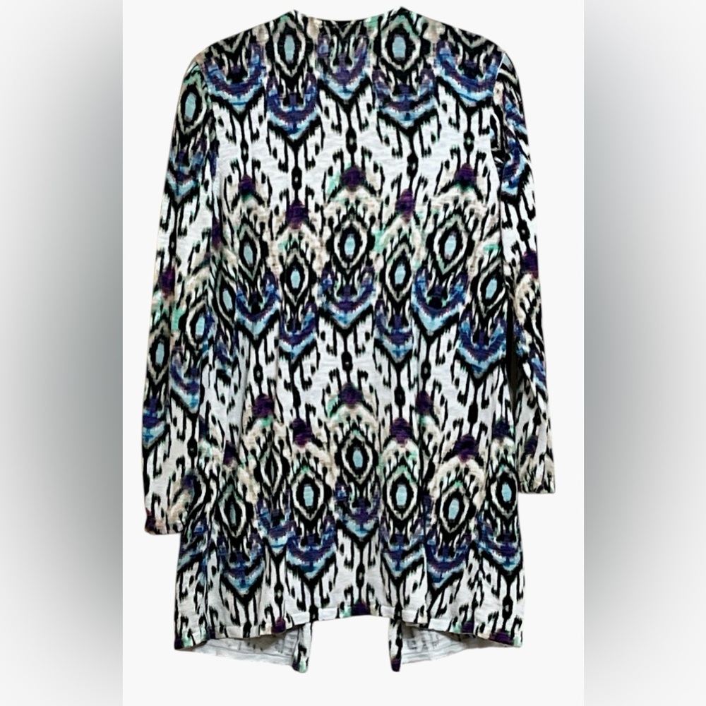 Chicos Women’s Lightweight Patterned Open Front D… - image 2